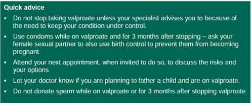Valproate Advice